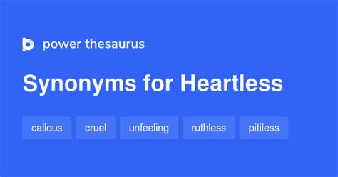 heartless thesaurus|word for cold and heartless.